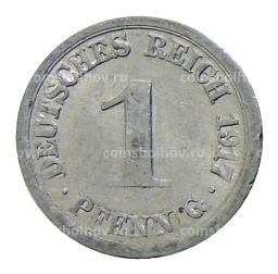 1 пфенниг 1917 года F Германия