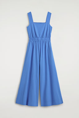 MONO WIDE LEG CON TEXTURA Y ESPALDA DESCUBIERTA