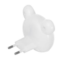 Ночник "Панда" с датчиком освещенности, 4_LED х 1 Вт, 9 см (220В) белый RISALUX