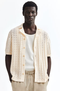 Camisa resort en punto pointelle Relaxed Fit - H&m фото 3