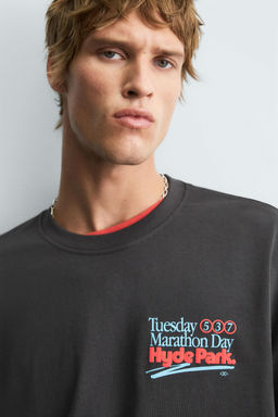WASHED NUMBER T-SHIRT - Zara фото 5