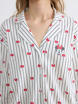 Minnie Mouse Bask?l? Kad?n Pijama Tak?m