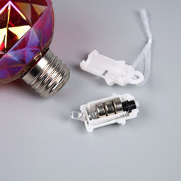 Набор ёлочных шаров Яркие переливы, 3 шт, d=7 см, 3 LED, от батареек AG139, свечение тёплое белое - Luazon lighting фото 3