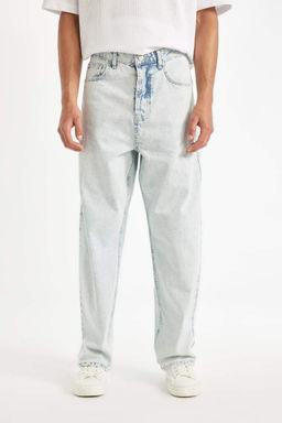 Джинсовые брюки Baggy Fit с широким узором и нормальной талией, широкие брюки