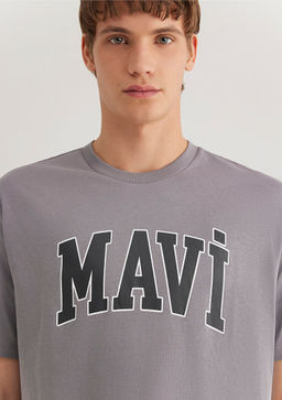 Mavi Logo Bask?l? Gri Tisort фото 6