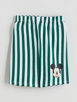 Beli Lastikli Mickey Mouse Bask?l? Erkek ?ocuk Pijama ?ort