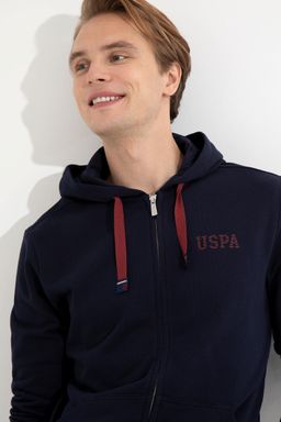 Мужская темно-синяя толстовка с капюшоном