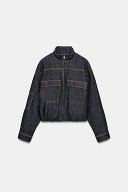 HIGH-NECK PUFFER BOMBER JACKET - Zara фото 14