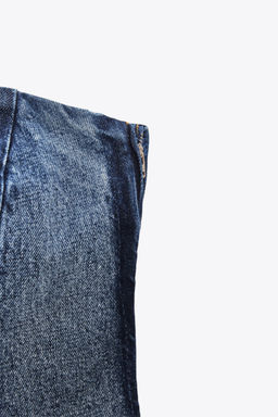 TRF DENIM BANDEAU TOP