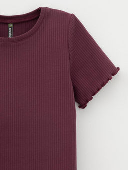 КР 302868/бордовый 1411 к653 фуфайка (футболка) для дев - Crockid фото 2