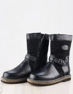 Монголки подростковые черные, войлочная подошва