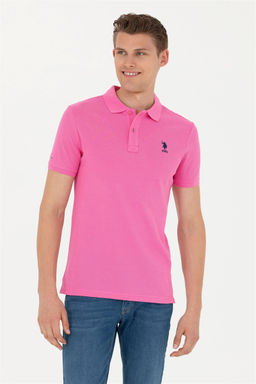 Мужская розовая базовая футболка