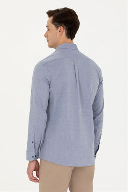 U. S. Polo Assn / Мужская темно-синяя рубашка с длинным рукавом - U.s. polo assn фото 12