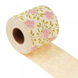 Туалетная бумага из бамбукового волокна Розы 3-х слойная, текстурированная, с перфорацией 10х10см, в п/э пленке 10х10х10см, т.м.Домашняя Мода (Китай)  фото 3