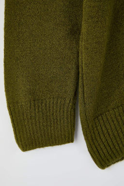 Haki Relaxed Bisiklet Yaka Kazak TMNAW26KZ00012 - Trendyolmilla фото 3