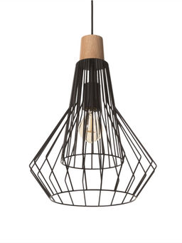 Светильник потолочный BayerLux «Крит», 1×40 Вт, Е27, черный/коричневый, 30×30×42(142)см