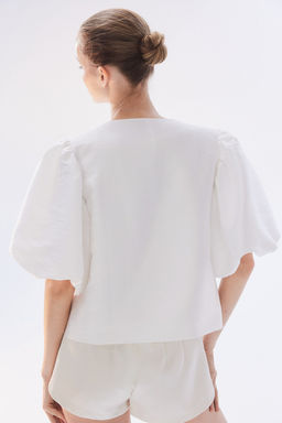 Blusa con mangas globo - H&m фото 5