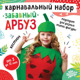 Карнавальный костюм «Забавный арбуз», фетр