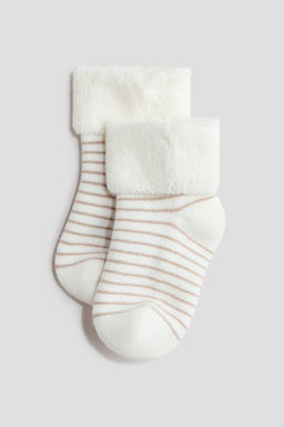 Pack de 2 calcetines en tejido rizado