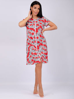 Халат Красотка 1 тедди, трикотаж - Малина фото 8