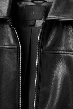 FAUX LEATHER BOMBER JACKET - Zara фото 5