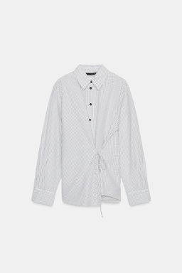 CAMISA CUADROS LAZO / marron/blanco - Zara фото 8