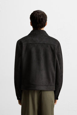 FAUX SUEDE REGULAR FIT JACKET - Zara фото 3