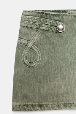 SHORT MINI BOTONES / Verde - Zara фото 8