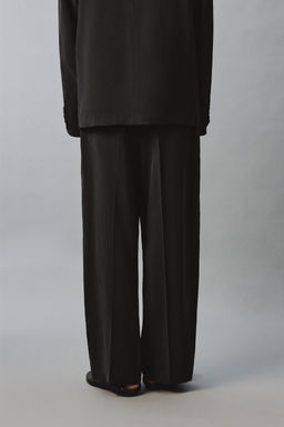 BLAZER CRUZADA TRAJE 100% LINO ESPIGA / ?ndigo - Zara фото 3