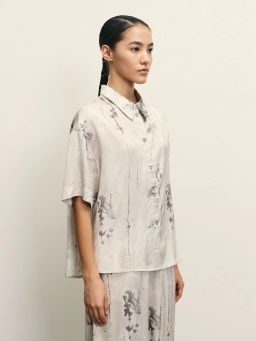 Блузка из вискозы с цветочным принтом / Zarina  фото 4