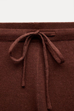 PLAIN KNIT STRAIGHT-LEG TROUSERS - Zara фото 6