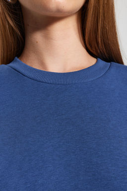 Indigo Kal?n Ici Polarl? Regular/Normal Kal?p Bisiklet Yaka Basic Orme Sweatshirt TWOAW24SW00101