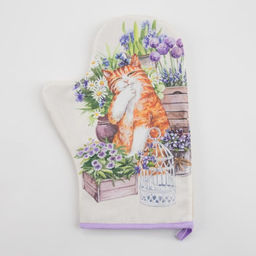 Варежка-прихватка Этель Пушистое настроение 20х28 см, 100% хлопок, саржа, ватин 250 г/м2  фото 2