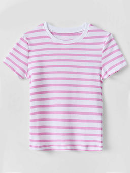 Футболка для девочек прилегающая в полоску - Mark formelle фото 4