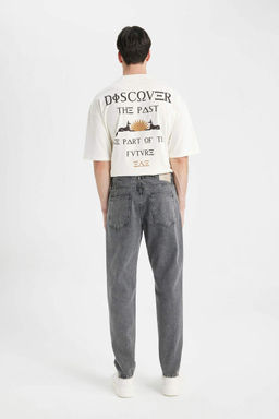 Обычный зауженный крой Джинсовые брюки нормальной формы с нормальной талией и нормальными штанинами - Defacto фото 7