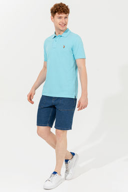 Erkek Turkuaz Polo Yaka Basic T-Shirt Sepette S_rpriz _ndirim - U.s. polo assn фото 4