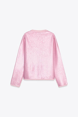 SEQUINNED KNIT CARDIGAN - Zara фото 5