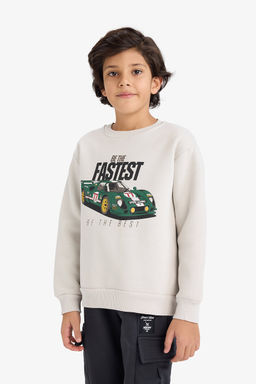 Bisiklet Yaka Bask_l_ __i Yumu_ak T_yl_ Sweatshirt Erkek _ocuk - Defacto фото 3