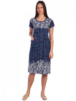 М0508 Халат женский кулирка синий - АстраТекстиль фото 2