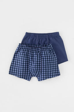 Crockid _ К 1930-2уп/ультрамарин,пыльно-голуб.джинс,клетка трусы для мал