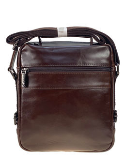 Сумка мужская из натуральной кожи, цвет коричневый - Greta фото 2