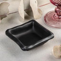 Цена за 2 шт. Соусник «Чёрный Восток», 80 мл, 9×2.6 см, пластик, чёрный