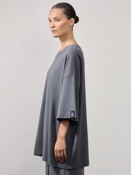 Футболка оверсайз из плотного хлопка / Zarina  фото 5