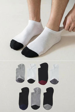 TRENDYOL MAN Cok Renkli Unisex 7li Paket K?sa Boy/Gorunmez Pamuklu Corap TMNSS25CO00004 - Trendyolmilla фото 3