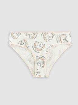 Цена за 2 штуки! Трусы для девочек кремовые с принтом