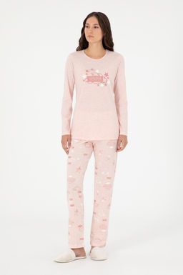 Женский розовый пижамный комплект Неожиданная скидка в корзине - U.s. polo assn фото 2