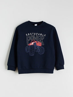 Bask?l? Erkek ?ocuk Sweatshirt ve E?ofman Alt?