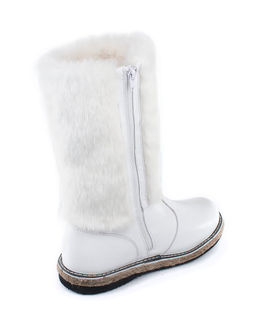 Унты женские на войлочной подошве., Белые.Молния