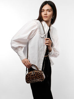 LACCOMA сумка НИM266-леопард натуральная кожа хлопок  фото 2