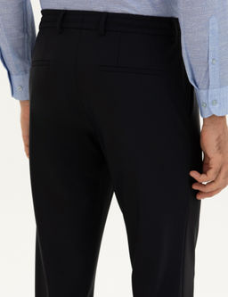 Lacivert Slim Fit Beli ba_c_kl_ Kuma_ Pantolon